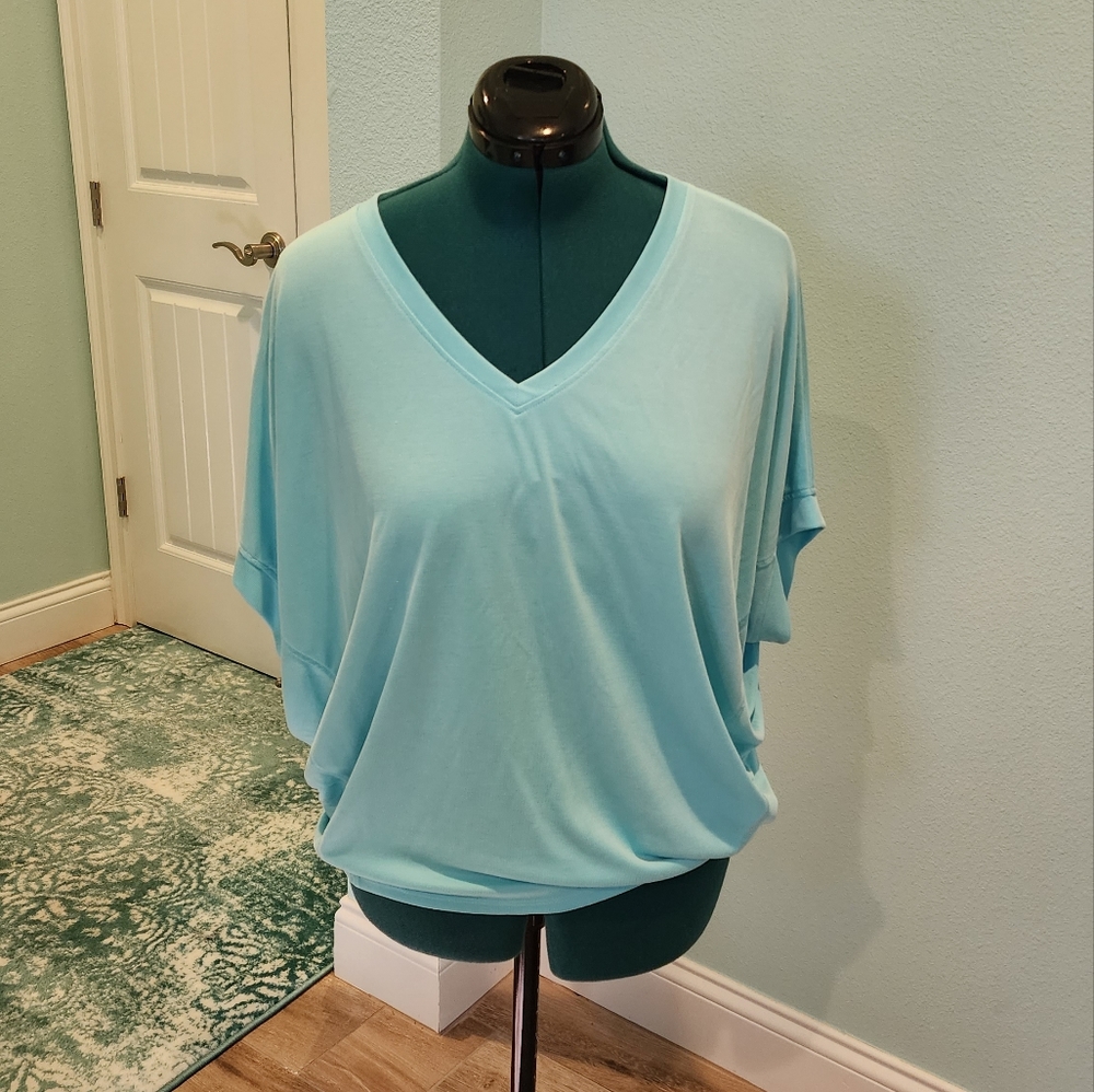Chico's Top, Turquoise,  Chico's Size 2, US Size Large